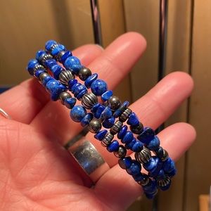 Lápiz triple memory wire bracelet on sterling